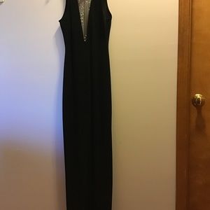 Ankle/floor length dress, black ,size small, brand is Roberta